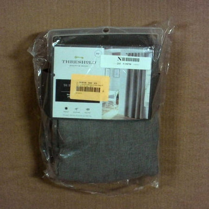 50"x95" Blackout Aruba Window Curtain Panel Radiant Gray - Threshold: Traditional Drapes, Recycled Polyester, Indoor Use