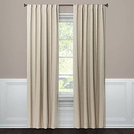 50"x95" Blackout Aruba Window Curtain Panel Beige - Threshold: Recycled Polyester, Traditional Style, Solid Drapes