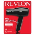 REVLON Travel Hair Dryer | Salon-Style Blowouts, Lightweight Design, 1875 Watts for Fast Drying with 2 Heat & Speed Settings for Drying and Styling Flexibility (Black)
