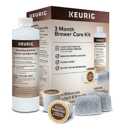 Keurig 3-Month Brewer Maintenance Kit Includes Descaling Solution, Water Filter Cartridges & Rinse Pods, Compatible Classic/1.0 & 2.0 K-Cup Coffee Makers, 7 Count 7 Count