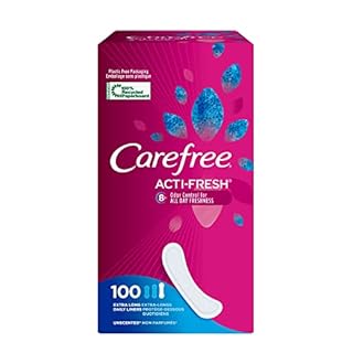 Carefree Panty Liners for Women, Extra Long, Unwrapped, Unscented, 100ct | Pantiliners, Carefree, Daily for Women, Light Periods and Leaks, 8-Hour Odor Control|100ct (Packaging May Vary)