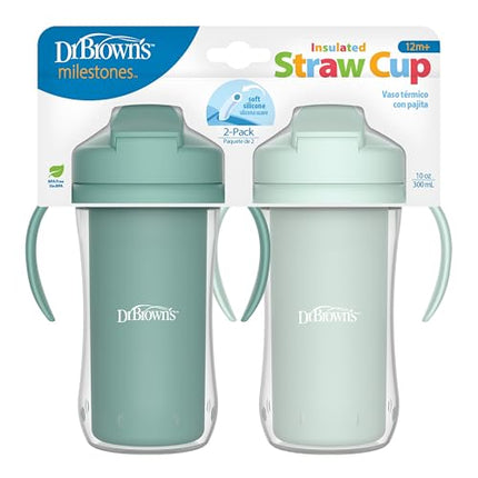 Dr. Brown's Milestones Insulated Sippy Cup With Straw Handles 10oz