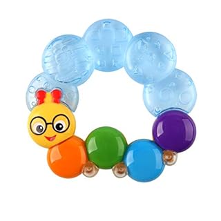 Baby Einstein Teether-pillar Rattle and Chill Teething Toy, Ages 3 months + Green