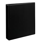 Avery Heavy-Duty View 3 Ring Binder, 1.5" One Touch Slant Rings, Holds 8.5" x 11" Paper, 1 Black Binder (05400)