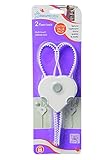 Dreambaby Flexi Lock - Cabinet & Drawer Handle Locks - Cabinet Safety Straps - with Multi-Touch Release System - White - 2 Count (Pack of 1) - Model L185 White