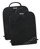 Munchkin® Back Seat Cover for Kids, Deluxe Kick Mats™ Car Seat Protector, Black, 2 Pack Black