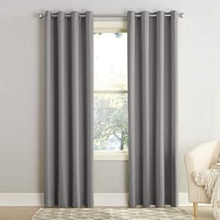 84"x54" Seymour Energy Efficient Grommet Room Darkening Curtain Panel Gray - Sun Zero