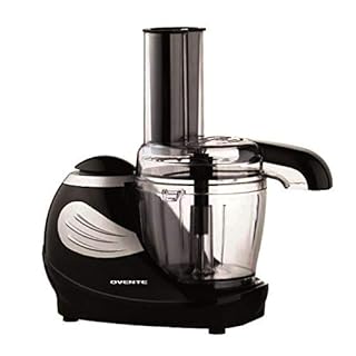 OVENTE 1.5-Cup Electric Food Chopper, 50W Mini Food Processor with One-Touch Control and Stainless Steel Blade for Slicing Vegetable, Grinding, Shredding, Mincing, Puree and Meal Prep, Black PF1007B Black