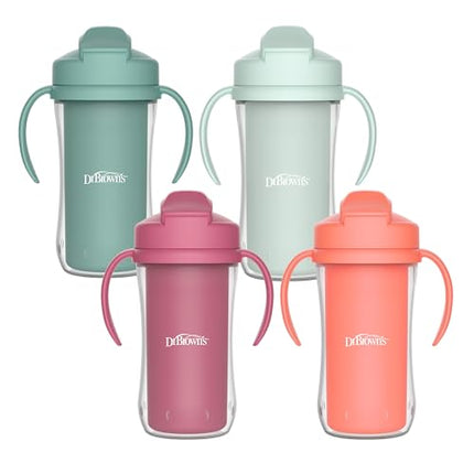 Dr. Brown's Milestones Insulated Sippy Cup With Straw Handles 10oz