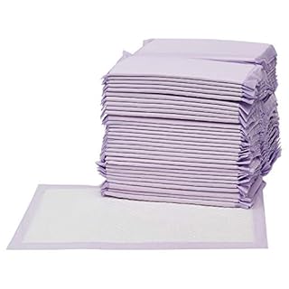 Amazon Basics Cat Litters Pee Pads, 40 Count, Universal Fit for Litter Box, Odor Control with Fresh Scent, Purple and White