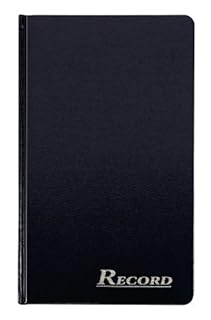 Adams Record Ledger, Hard Bound Textured Cover, 7.5 x 12.25 Inches, 300 Acid Free Pages, Navy (ARB712R3M), White