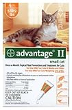 Advantage II Small Cat Vet-Recommended Flea Treatment & Prevention | Cats 5-9 lbs. | 4-Month Supply
