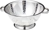 EXCELSTEEL Heavy Duty Stainless Steel Colander 5 Qt | Easy Grip Handles | Self-Draining Base | Mirror Polished | Dishwasher Safe | Pack of 1 Stainless