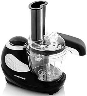 OVENTE 1.5-Cup Electric Food Chopper, 50W Mini Food Processor with One-Touch Control and Stainless Steel Blade for Slicing Vegetable, Grinding, Shredding, Mincing, Puree and Meal Prep, Black PF1007B Black