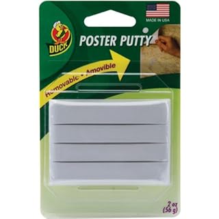 Duck PTY-2 Brand Removable Mounting Poster Putty, 2 oz., White (1436912)