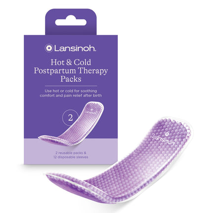 Lansinoh Hot and Cold Pads for Postpartum Essentials, 2 Count Postpartum Pads