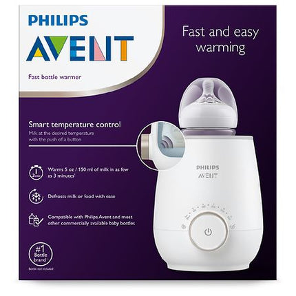 Philips Avent Premium Fast Bottle Warmer, with Smart Temperature Control, Water Bath Technology, Automatic Shut-Off, Model SCF358 Java