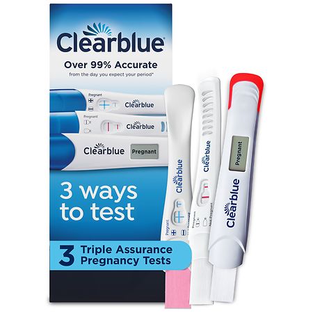 Clearblue Triple Assurance Pregnancy Test Kit, Home Pregnancy Tests, 3 Ways to Test, 3 Ct