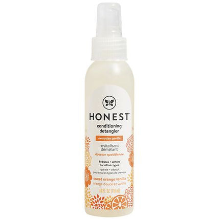 The Honest Company Conditioning Hair Detangler | Leave-in Conditioner + Fortifying Spray | Tear-free, Cruelty-Free, Hypoallergenic | Citrus Vanilla Refresh, 4 fl oz