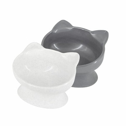 Kitty City Raised Cat Ear Bowls, Small Bowls 2pk (Modern)