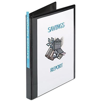 Avery Heavy-Duty Nonstick View 3 Ring Binder, 1/2 inch Slant Rings, 135-Sheet Capacity, Black (05233)