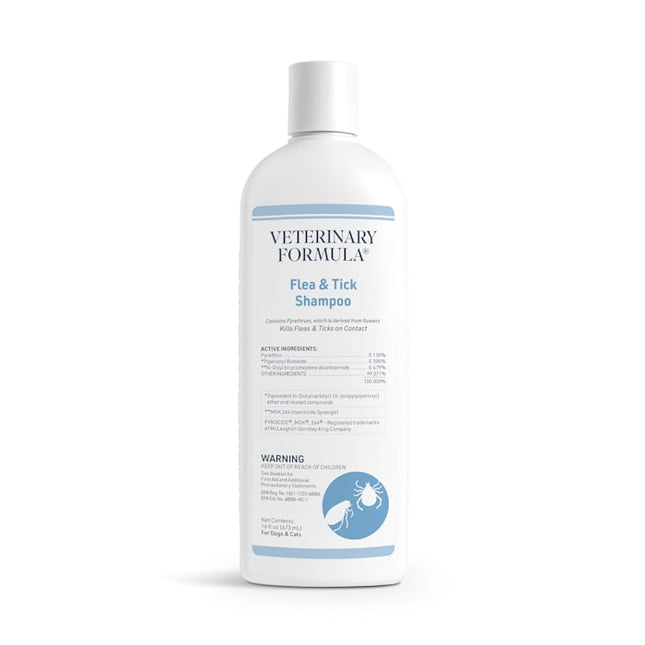 Veterinary Formula Flea and Tick Shampoo for Dogs and Cats, 16 oz