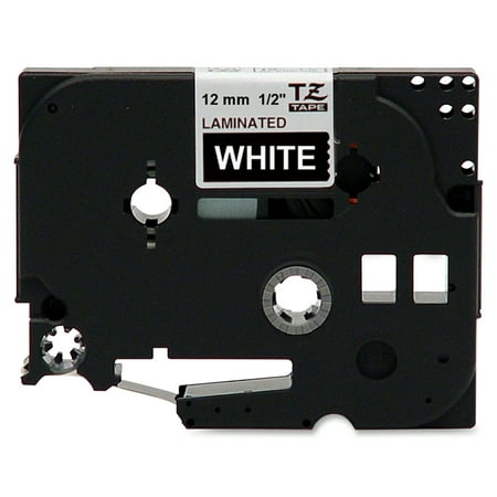 Brother Genuine P-touch TZE-335 Label Tape, 1/2" (0.47") Standard Laminated P-touch Tape, White on black, Laminated for Indoor or Outdoor Use, Water Resistant, 26.2 Feet (8M), Single-Pack