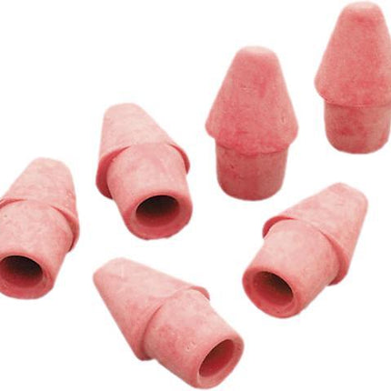 Paper Mate Arrowhead Eraser Caps, for Pencil Marks, Pink, 144/box