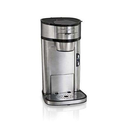 Hamilton Beach The Scoop Single Serve Coffee Maker & Fast Grounds Brewer, Brews in Minutes, 8-14oz. Cups, Stainless Steel Stainless Steel