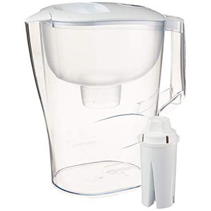 Amazon Basics Water Filter Pitcher, 10-Cup, Compatible to Brita, WQA & NSF Certified