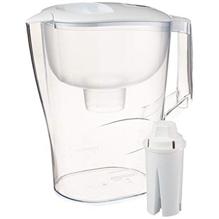 Amazon Basics Water Filter Pitcher, 10-Cup, Compatible to Brita, WQA & NSF Certified
