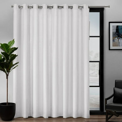 108"x84" Loha Patio Grommet Top Single Curtain Panel White - Exclusive Home: Indoor Light Filtering, Energy Efficient