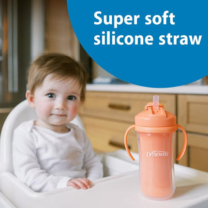 Dr. Brown's Milestones Insulated Sippy Cup With Straw Handles 10oz