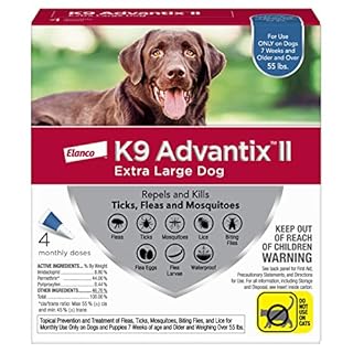 K9 Advantix II XL Dog Vet-Recommended Flea, Tick & Mosquito Treatment & Prevention | Dogs Over 55 lbs. | 4-Mo Supply