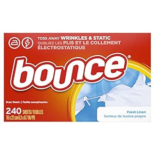 Bounce Dryer Sheets Laundry Fabric Softener, Fresh Linen Scent, 240 Count