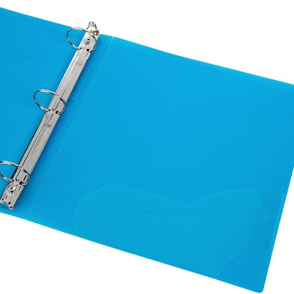 Filexec 1 Inch Frosted Assorted Color 3-Ring Binder 6 Pack