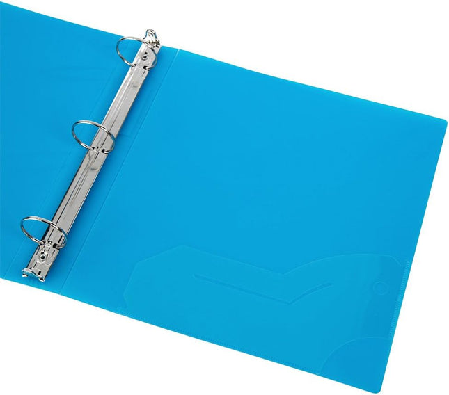 Filexec 1 Inch Frosted Assorted Color 3-Ring Binder 6 Pack