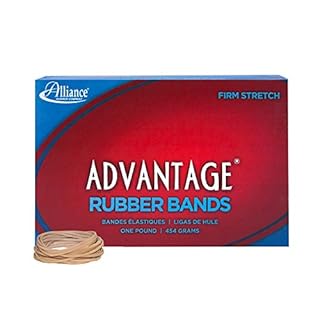 Alliance Rubber 26145 Advantage Rubber Bands Size #14, 1 lb Box Contains Approx. 2250 Bands (2" x 1/16", Natural Crepe),Beige