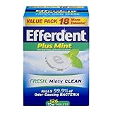 Efferdent Retainer Cleaning Tablets, Denture Cleaning Tablets for Dental Appliances, Minty Fresh & Clean, 126 Count
