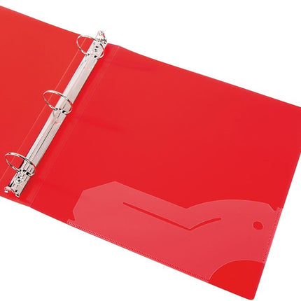 Filexec 1 Inch Frosted Assorted Color 3-Ring Binder 6 Pack