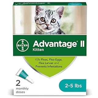 Advantage II Kitten Vet-Recommended Flea Treatment & Prevention | Cats 2-5 lbs. | 2-Month Supply