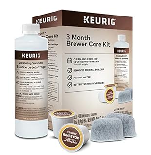 Keurig 3-Month Brewer Maintenance Kit Includes Descaling Solution, Water Filter Cartridges & Rinse Pods, Compatible Classic/1.0 & 2.0 K-Cup Coffee Makers, 7 Count 7 Count