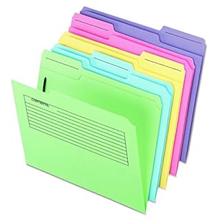 Pendaflex 45270 Printed Notes Folders with Fastener, 1/3 Cut Top Tab, Letter, Assorted (Pack of 30)