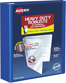 Avery Heavy-Duty View Binder with EZD One-Touch Locking Rings for Documents Pacific Blue