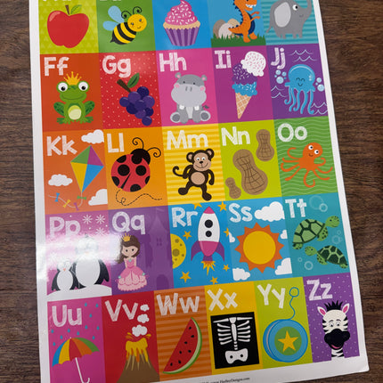 16 Laminated Educational Classroom Posters for Kindergarten and Preschool Learning