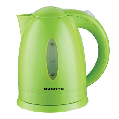 OVENTE Electric Kettle, 1.7L Fast Boiling Water Heater for Coffee or Tea, BPA Free with Water Level Gauge, Auto Shut-Off, Boil-Dry Protection, Indicator Light and Removable Filter, Green KP72G Green