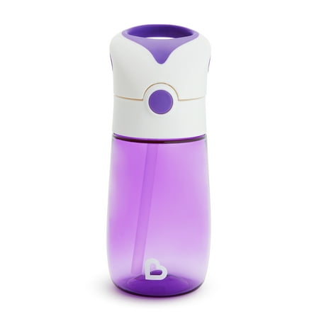 Munchkin® Flip & Go™ Toddler Sippy Cup with Straw, 12 Ounce, Ultra Durable Tritan Material, Purple Purple