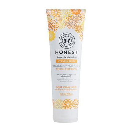 The Honest Company Hydrating Face + Body Lotion | Fast Absorbing, Naturally Derived, Hypoallergenic | Citrus Vanilla Refresh, 8.5 fl oz