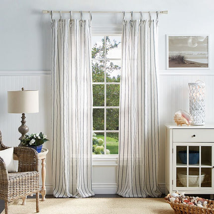 Martha Stewart 2pk 84" Laguna Striped Navy (Please be advised that sets may be missing pieces or otherwise incomplete.)