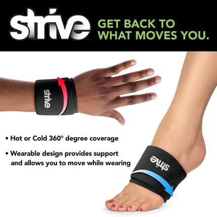 Strive Reusable Hot Cold Gel Wrist Foot Ice Pack Wraps